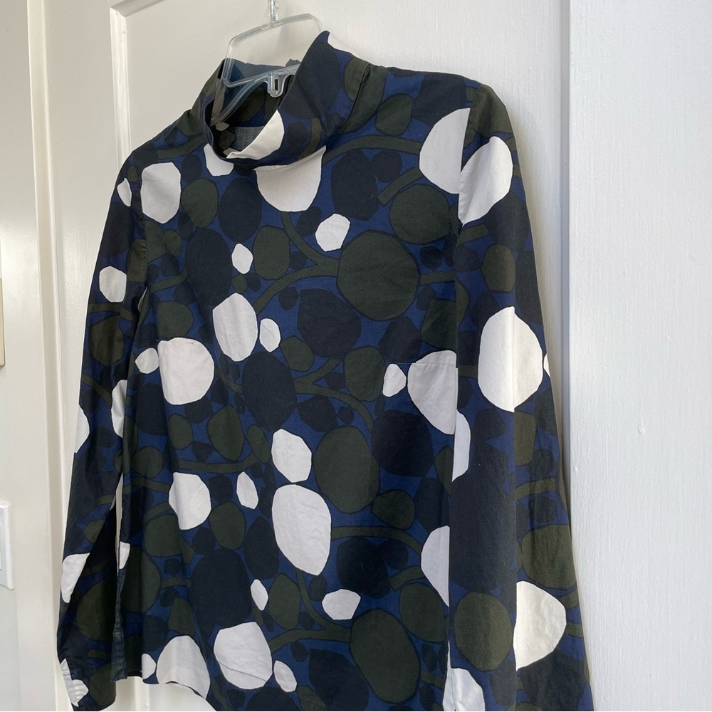 COS high-necked patterned blouse - Picture 2 of 11